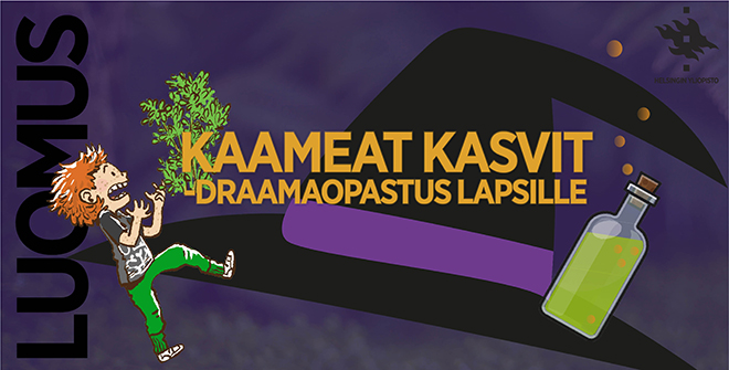 Kaameat kasvit -draamaopastus Kaisaniemen kasvitieteellisessä puutarhassa