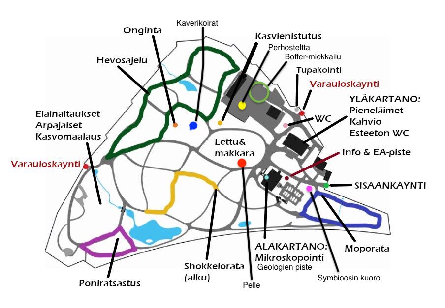 Vappuhokkelo-tapahtuman aluekartta