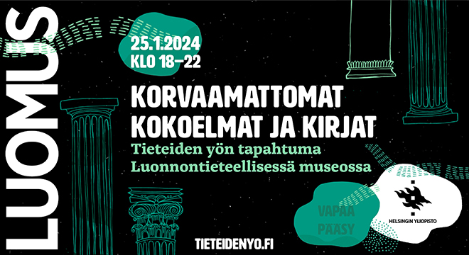 Tieteiden yö Luonnontieteellisessä museossa 25.1.2024